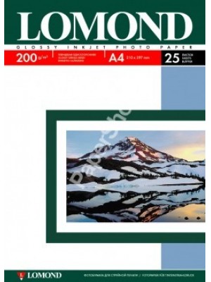 PAPIER Lomond 200 г/м, глянец, А4, 25л. Код 0102046