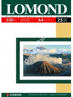PAPIER Lomond 230 г/м, глянец, А4, 25л. Код 0102049
