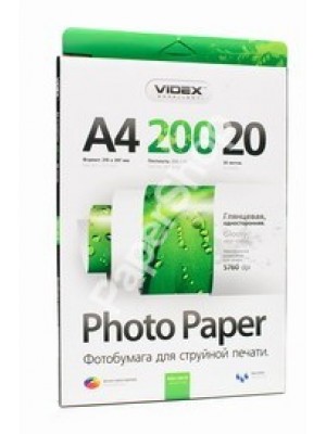 PAPIER Videx 200g/m2 A4 20 листов глянцевая HGA4-200/20