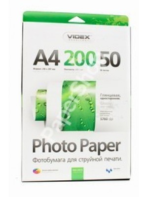 PAPIER Videx 200g/m2 A4 50 листов глянцевая HGA4-200/50