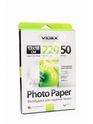 PAPIER Videx 220g/m2 13*18cm 50 листов глянцевая HGA13x18-220/50