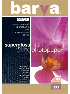 PAPIER BARVA PROFI Белый Суперглянец (IP-R200-160) А4 20 л