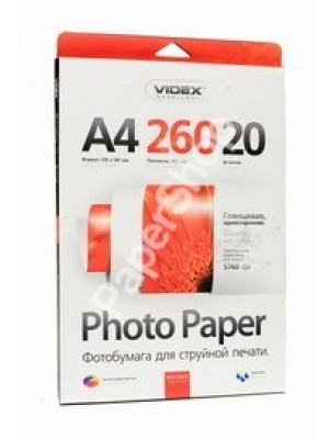PAPIER Videx 260g/m2 A4 20 листов глянцевая HGA4-260/20