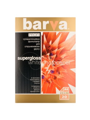 PAPIER BARVA PROFI Белый Суперглянец (IP-R255-061) A4 20 л