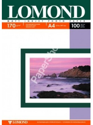 PAPIER Lomond 170 г/м, Матт/матт. ,А4 100л. Код 0102006