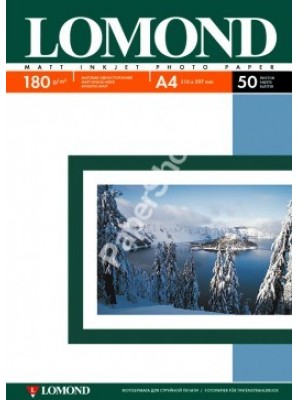 PAPIER Lomond 180 г/м, Матт ,А4 50л. Код 0102014