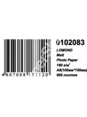 PAPIER Lomond 180 г/м, матт,10х15, 600л. Код 0102083