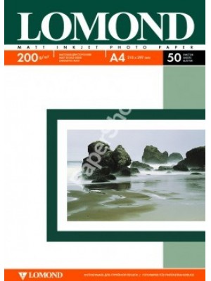 PAPIER Lomond 200 г/м, Матт/матт. ,А4 50л. Код 0102033