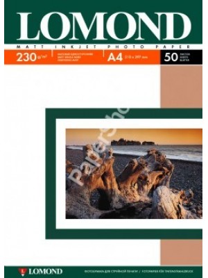 PAPIER Lomond 230 г/м, Матт ,А4 50л. Код 0102016