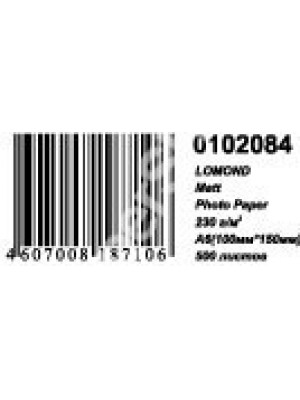 PAPIER Lomond 230 г/м, матт,10х15, 500л. Код 0102084