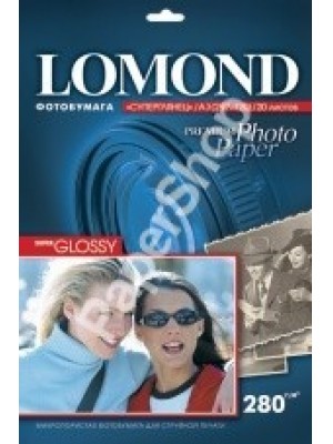PAPIER Lomond 280 г/м, суперглянец, А3, 20л. Код 1104102