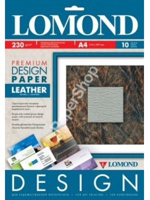 PAPIER Lomond Premium глянцевая Кожа, 230 г/м, А4/10 листов код 0918141