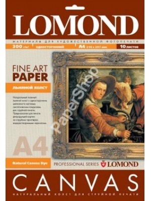 Холст LOMOND для струйной печати, А4, 10л. Код 0908411