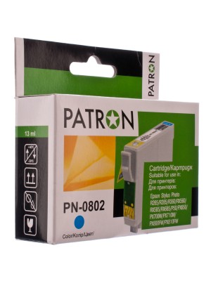 TUSZ EPSON T0802 (PN-0802) CYAN PATRON